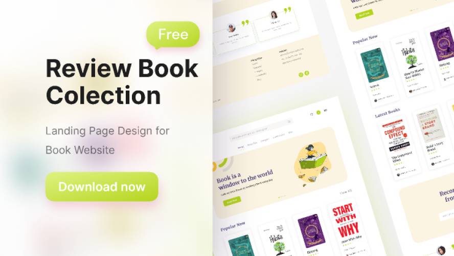 Review Book Figma Website App Template