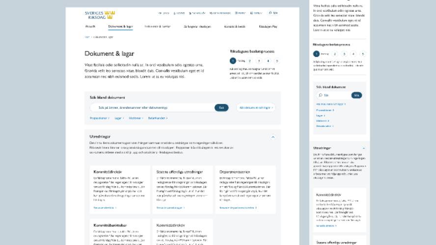 Riksdagen webb – Final Design Figma Website Template