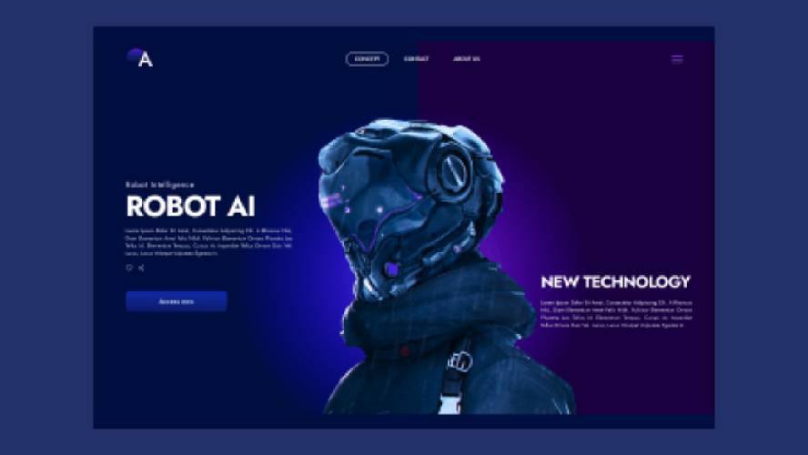 Robot AI Figma Website Concept