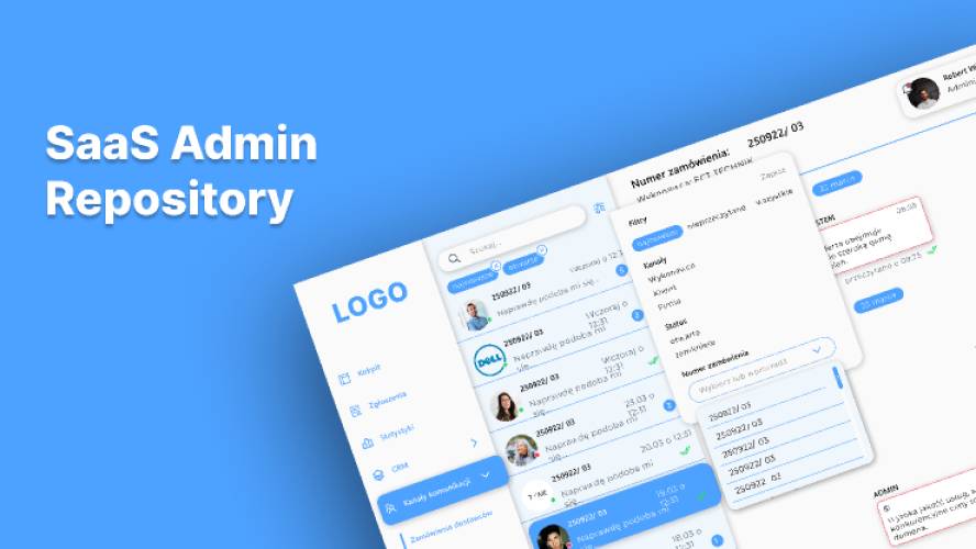 SaaS Admin Chat Content Repository Figma Template