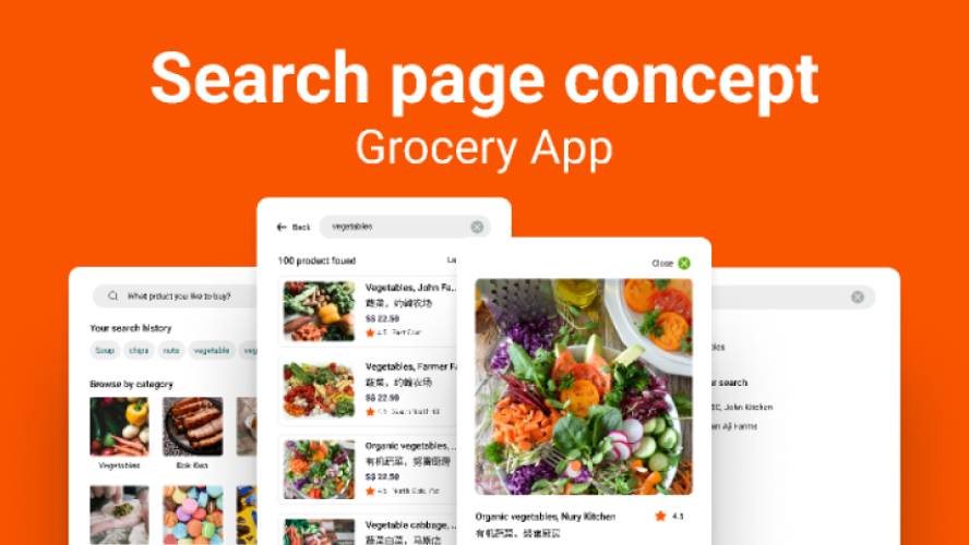 Search page concept Figma Mobile Template