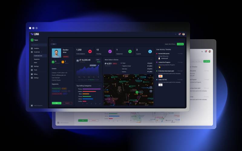 Services for loyalty programs - Luna Figma Ui Kit | UI4Free