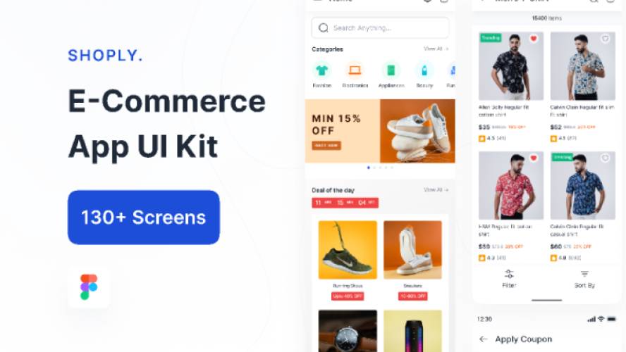 Shoply E-Commerce App UI Kit Figma Template