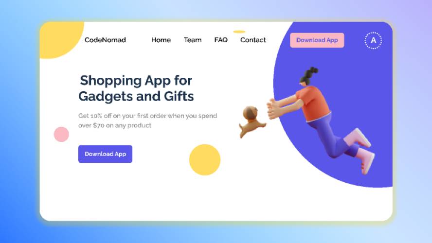 Shopping App - Figma Website Template