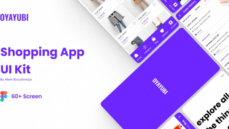 Shopping App UI Kit Figma Template (OYAYUBI)