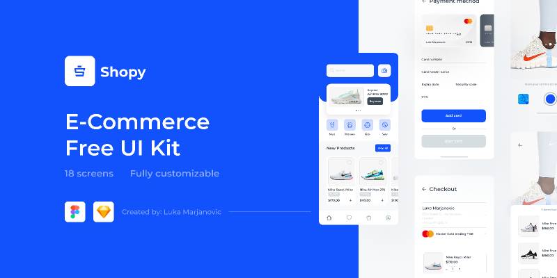 Shopy - Free figma UI Kit