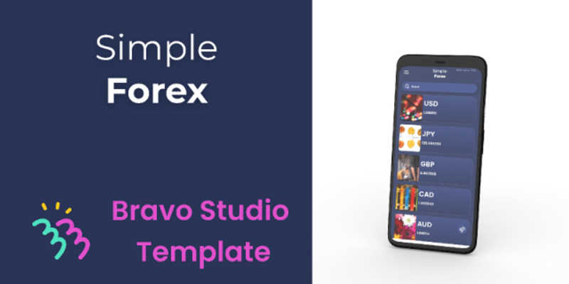 Simple Forex Bravo Studio Template Figma