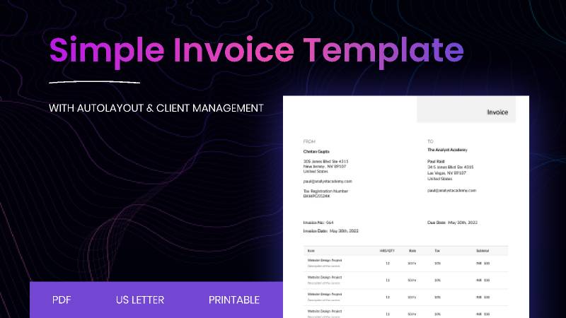 Simple Invoice Figma Template