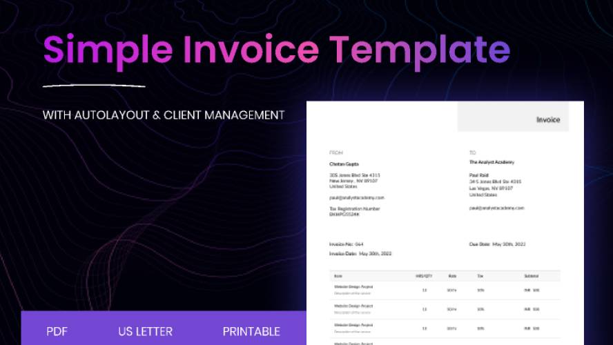 Simple Invoice Figma Template