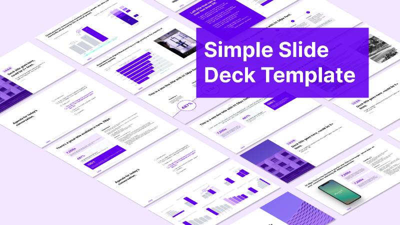Simple Slide Deck & Presentation Template Figma Template