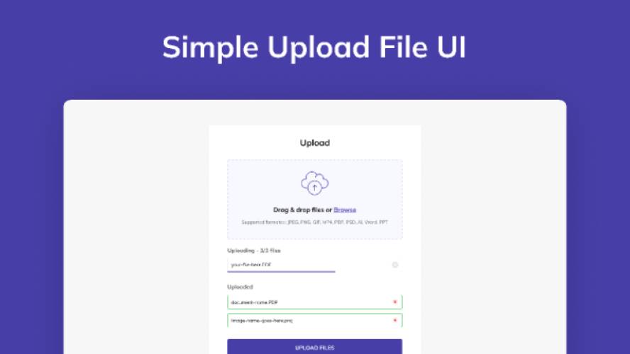 Simple Upload File Ui Kit