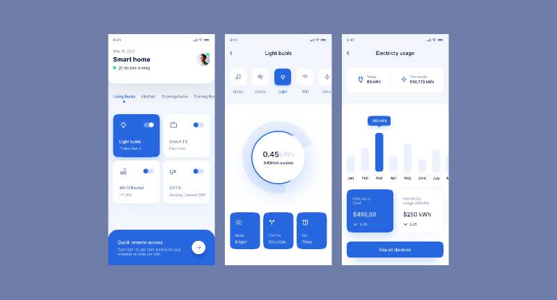 Smart Home Figma App UI Kit | UI4Free