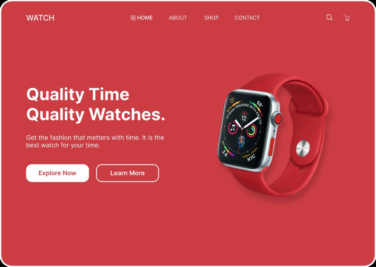 Smart Watch Figma Website Template