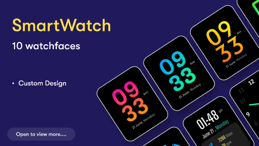 Smartwatch Watch Faces UI design