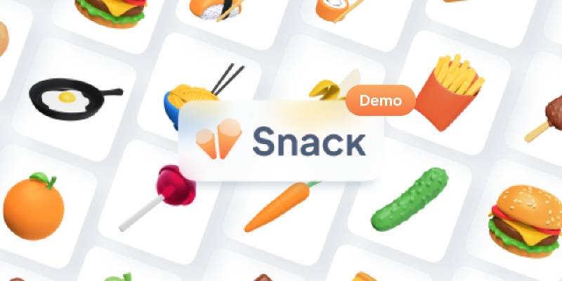 Snack 3D Icons Food Figma Free Download