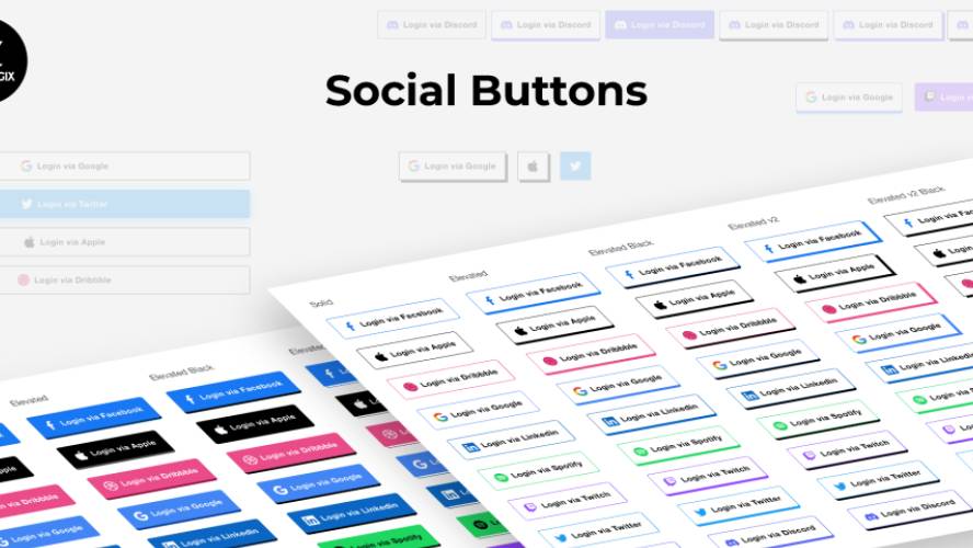 Social Buttons Figma Template