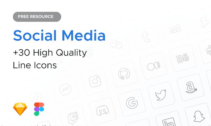 Social Media • Icons Pack Figma Free Download | UI4Free