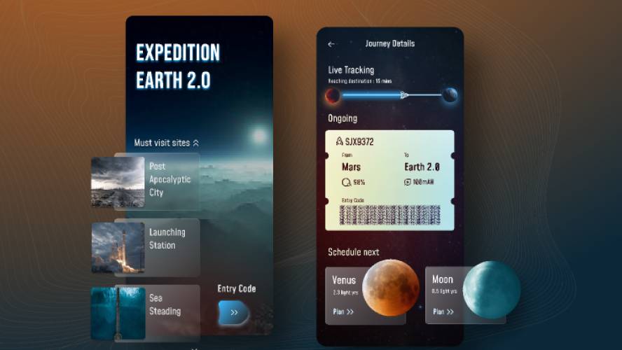 Space App Concept Figma Mobile Template