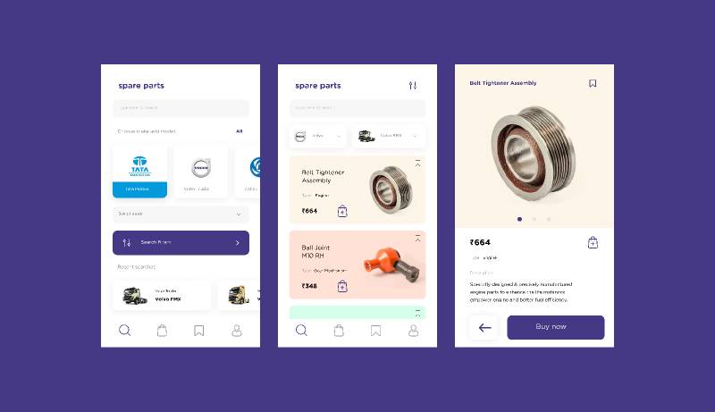 Spare parts figma mobile template free | UI4Free