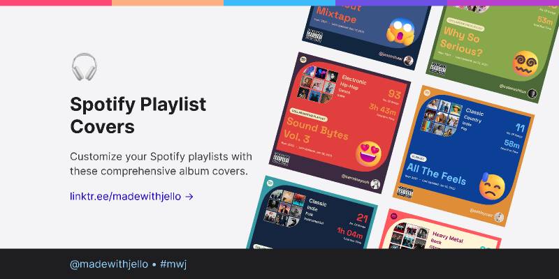 Spotify Playlist Covers Figma Ui Kit