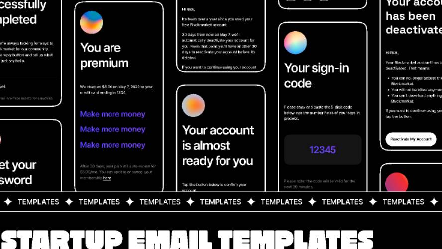 Startup Email Free Figma Templates 2022