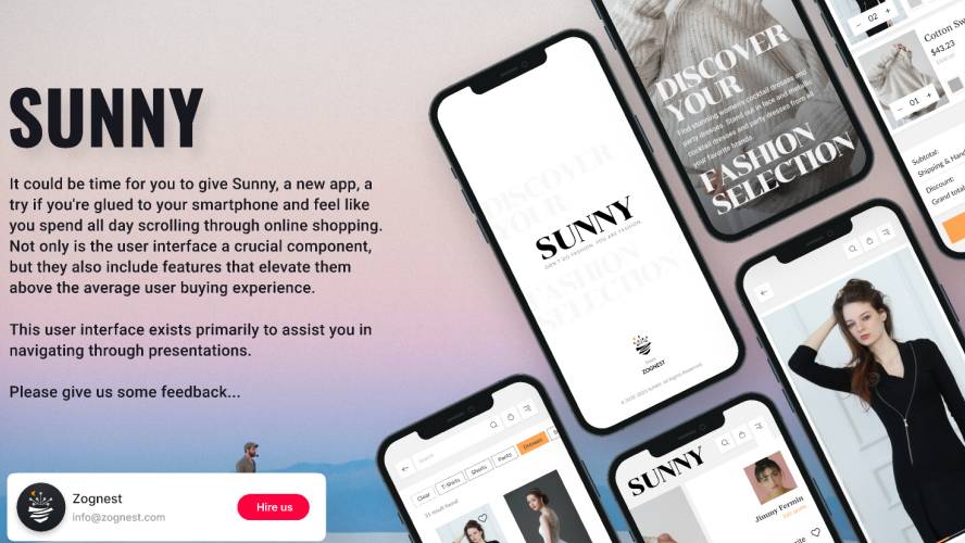 Sunny Shopping Mobile App Template