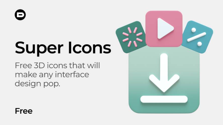 Super 3D icons Figma Template