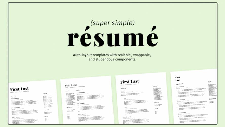 Super Simple Resume Template (Figma Freebie)