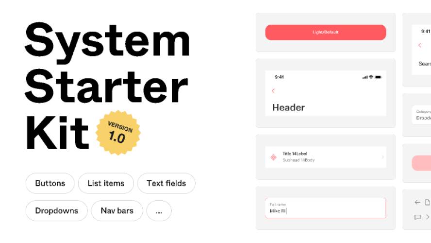 System Starter Figma Ui Kit