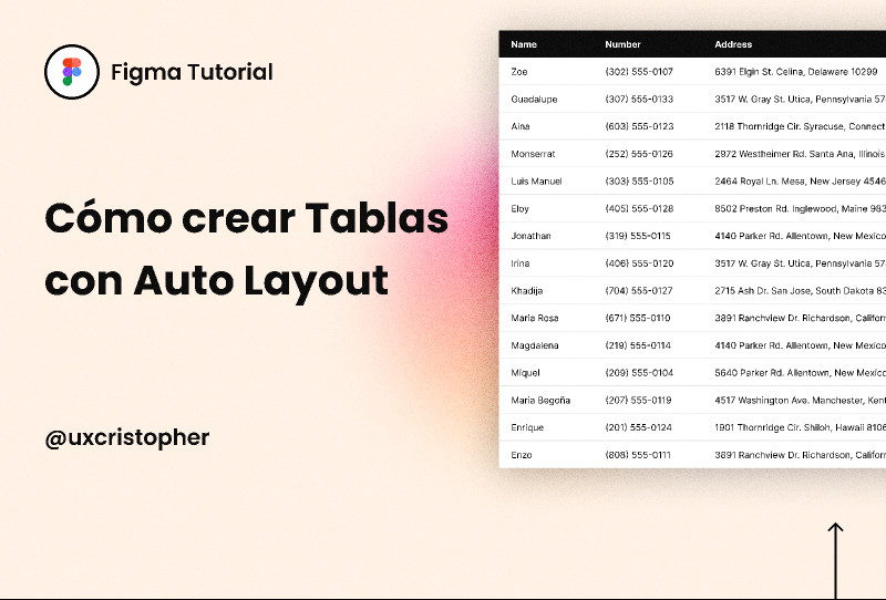Tables Auto Layout Figma Template