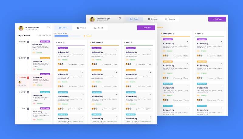 Task Management Figma Template | UI4Free