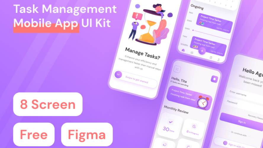 Task Management Mobile App UI Kit