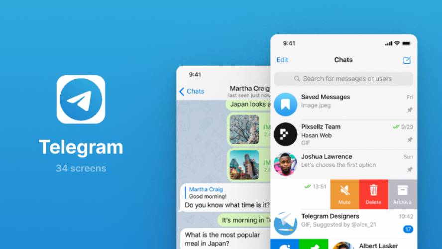 Telegram UI Screens