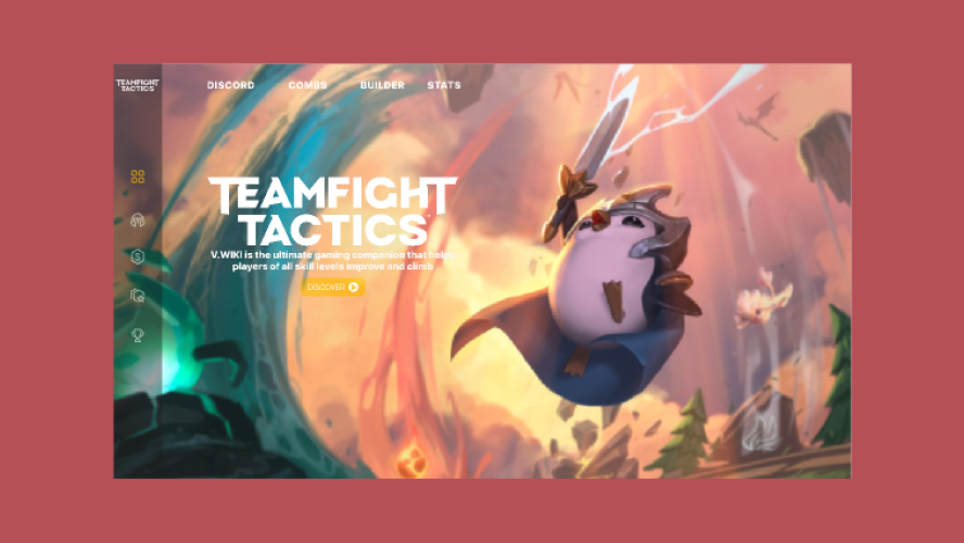 TFT Team Fight Tactics Figma Hero Section Template