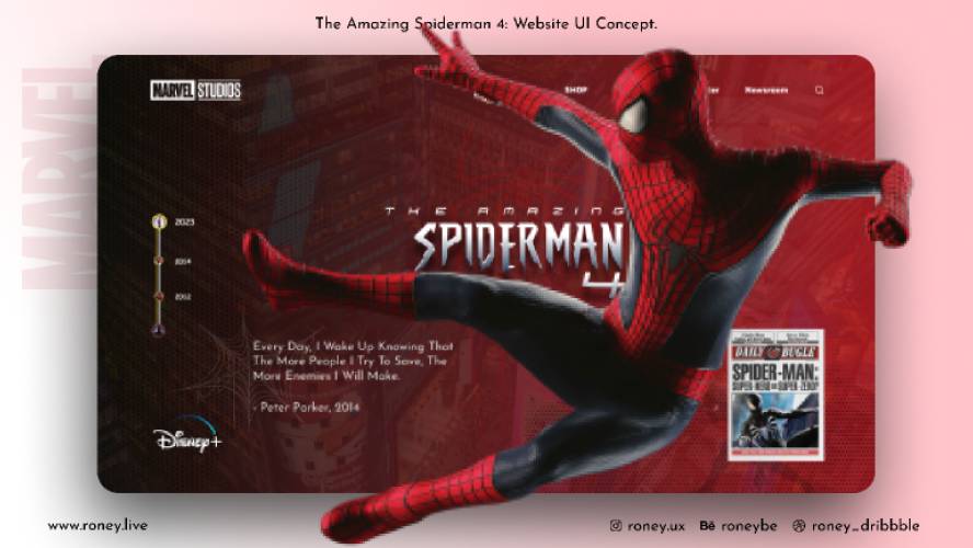 The Amazing Spider Man 4 - Website Concept Figma Template