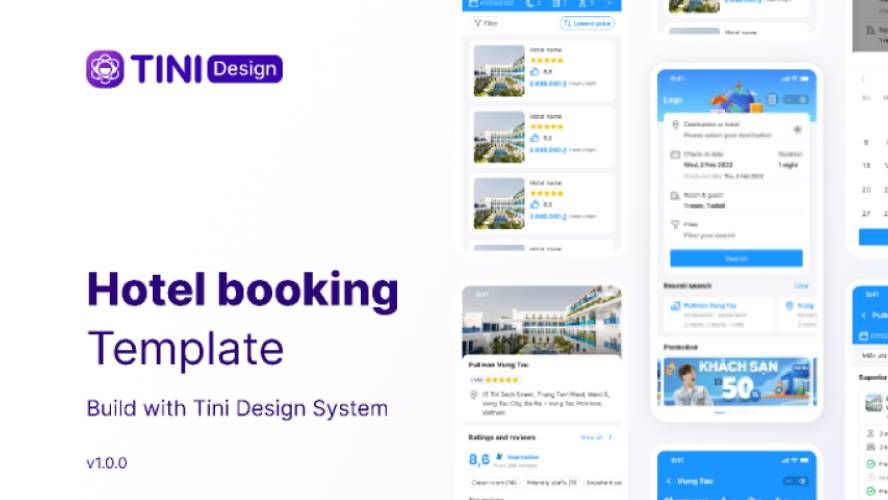 Tini - Hotel Booking Template Figma Ui Kit