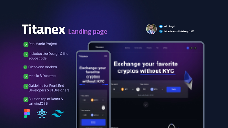 Titanex Landing Page Figma Free Template