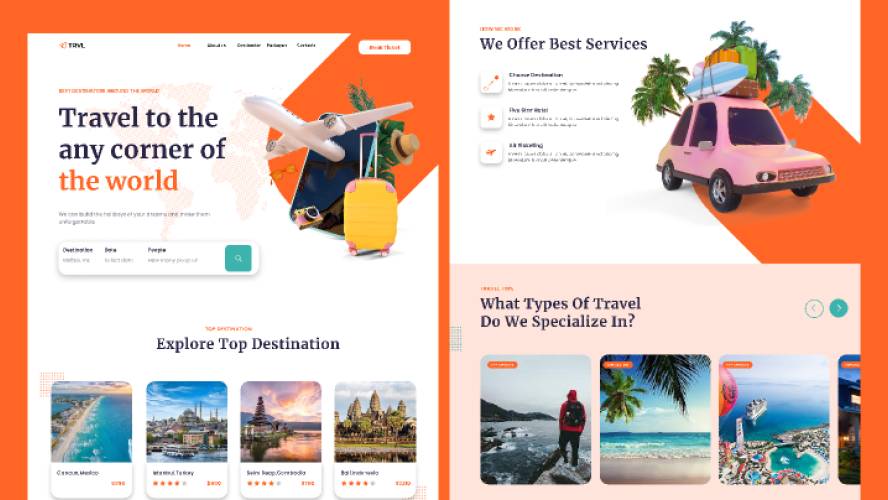 Travel agency Figma Website Template