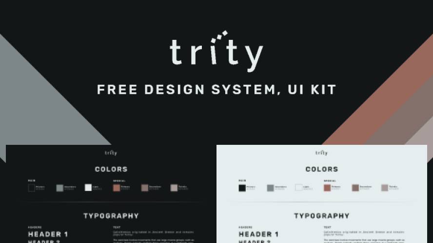 Trity – Free Figma Design System, UI Kit