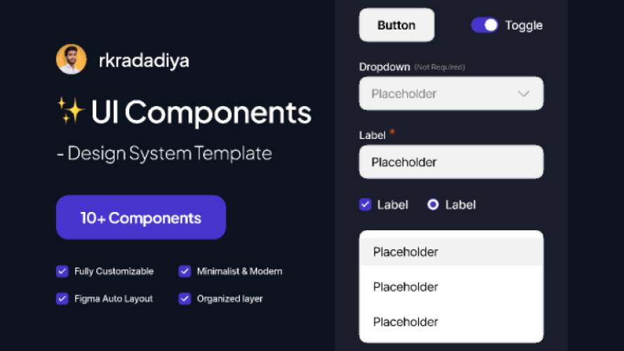 UI Components - Figma Design System Template