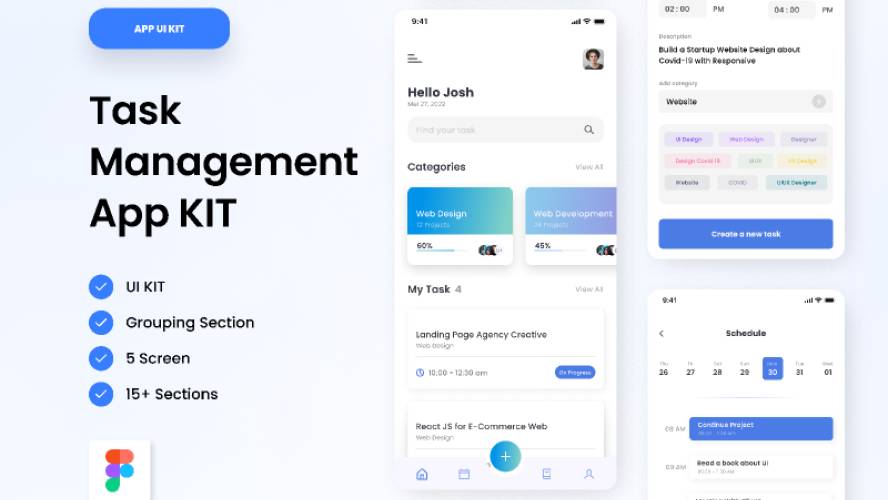 UI KIT - Task Management Figma Ui Kit