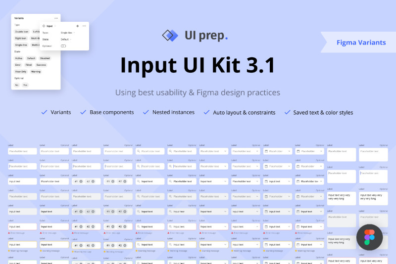 UI Prep Inputs 3.1 Figma template
