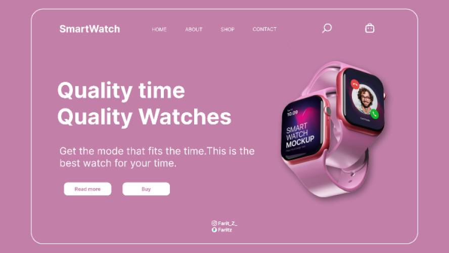 UI Web - Smart Watch Figma Website Template