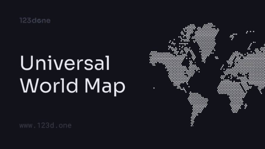 Universal World Map Vector Figma Illustration