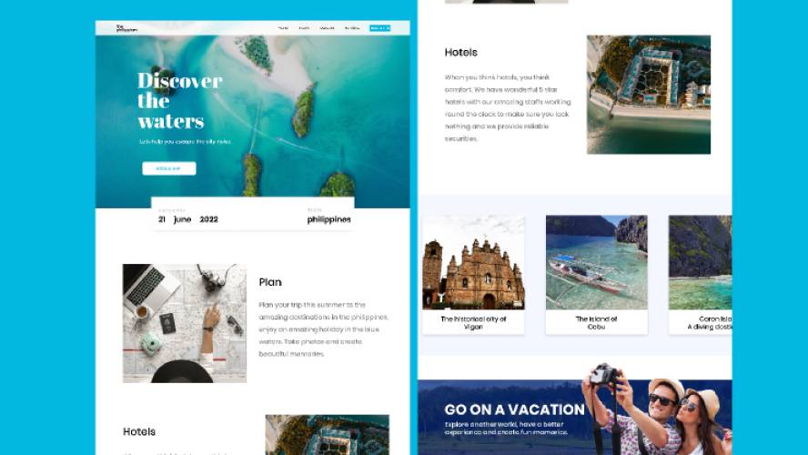 Vacation Travel Place Figma Website Template
