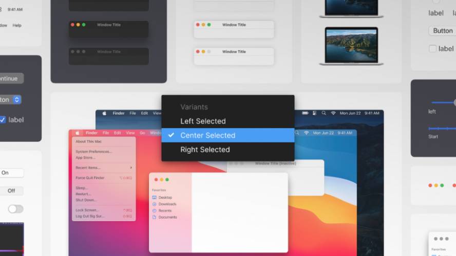 (Variants) macOS Big Sur UI Kit for Figma Free Download