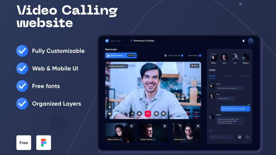 Video Calling Website UI Design