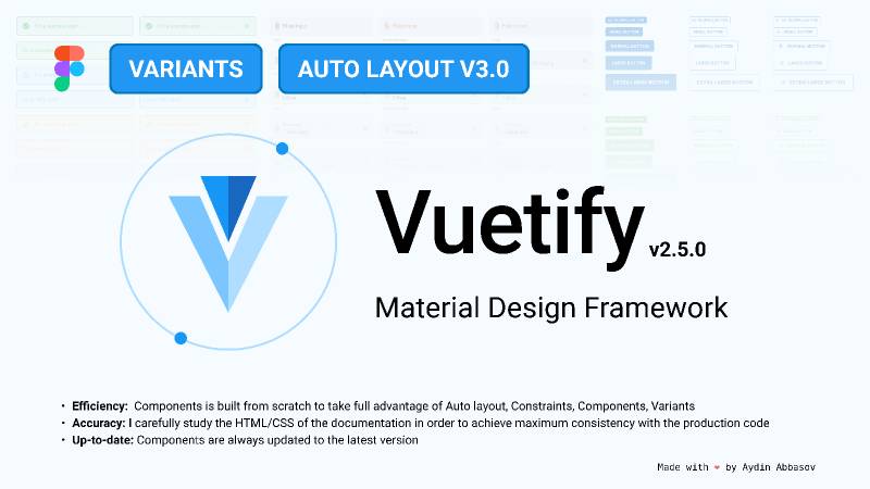 Download Vuetify — Material Design System Figma - Ui4free.com