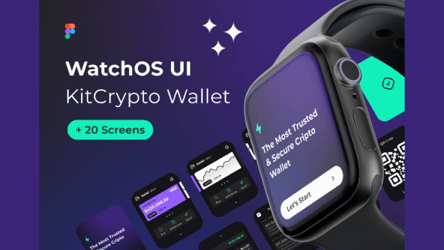 WatchOS UI Kit - Crypto Wallet Figma Template