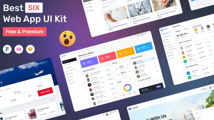 Web App UI Kit figma design free